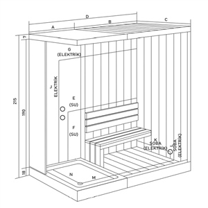 100x230 İngo Sauna ve Kompakt Kabin