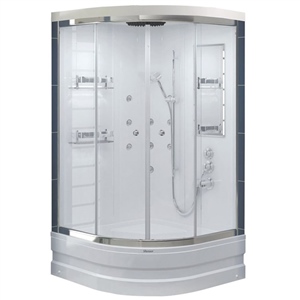 Shower120x120 Mini Elegant Oval Mini Küvet Üstü Kompakt Duş Sistemi